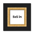 thumbnail image 1 of 5x5 IN Frame Gold Real Wood Picture Frame Width 2.25 Inches | Interior Frame Depth 0.5 Inches |, 1 of 8