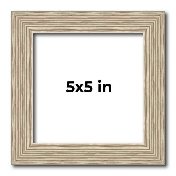 5x5 IN Frame Grey Solid Wood Picture Frame Width 1 Inches | Interior Frame Depth 0.5 Inches |