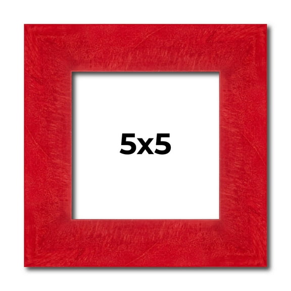 5x5 IN Frame Red Burl Solid Wood Picture Frame Width 1.75 Inches | Interior Frame Depth 0.5 Inches