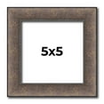 thumbnail image 1 of 5x5 IN Frame Silver Real Wood Picture Frame Width 1.25 Inches | Interior Frame Depth 0.5 Inches |, 1 of 8
