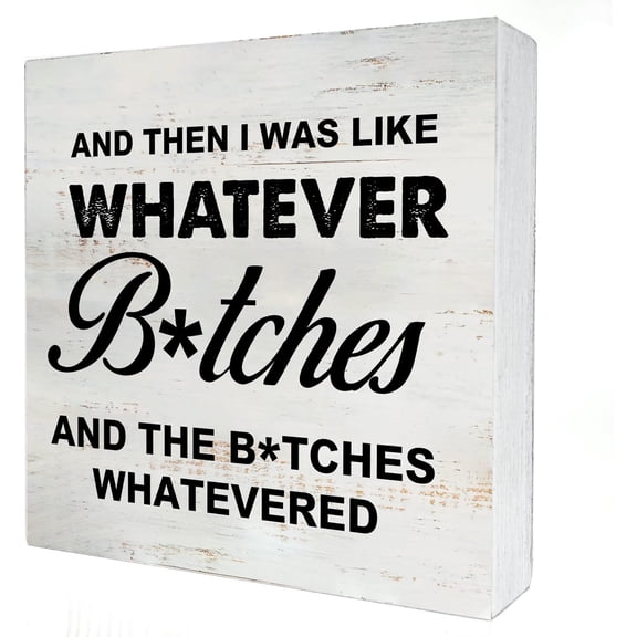 5x5 IN If I Survive Wooden Box Sign with Saying Desk Decor Funny Office Box Sign Wood Plaque Block Sign Rustic Home Office Decor