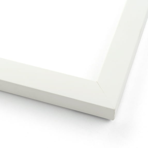 5x5 In 1.25" Colori White Flat Solid Wood Frame - Great for Posters, Photos, Art Prints, Mirror,