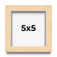 thumbnail image 1 of 5x5 In Frame Beige Real Wood Picture Frame Width 0.75 inches | Interior Frame Depth 0.5 inches |, 1 of 8