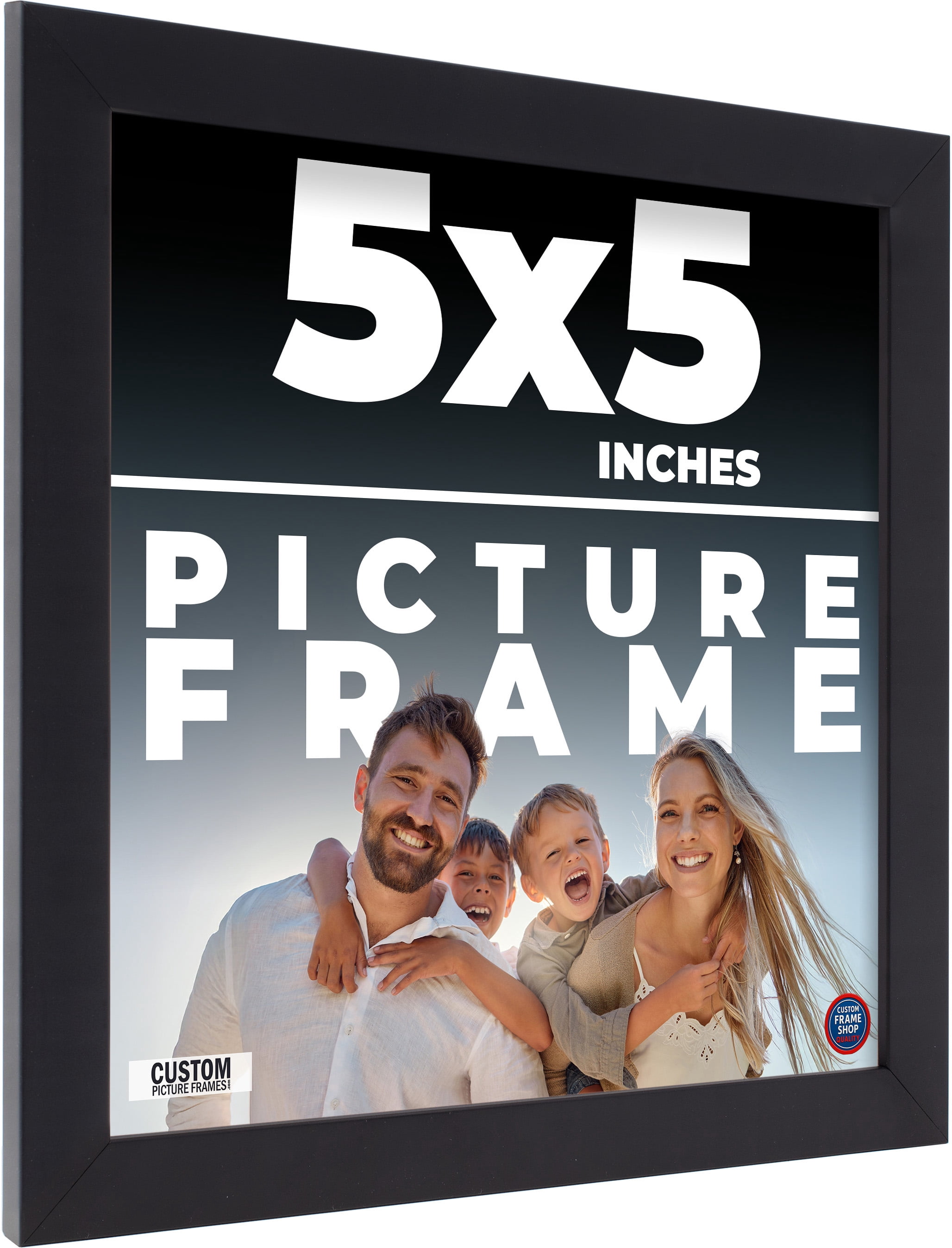 5x5 In Frame Black Real Wood Picture Frame Width 0.75 inches | Interior ...