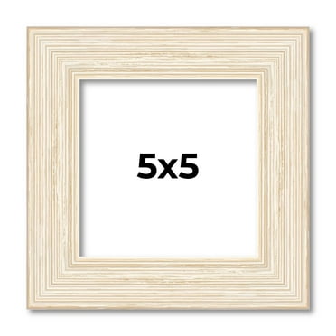 5x5 In Frame White Real Wood Picture Frame Width 1.5 inches | Interior Frame Depth 0.5 inches |