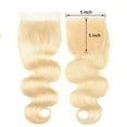 thumbnail image 1 of 5x5 Lace Closure 613 Blonde Straight Hair Closure Pre Plucked Human Hair Brazilian Hair Body Wave Lace Closure Remy Hair Extensions, 1 of 6