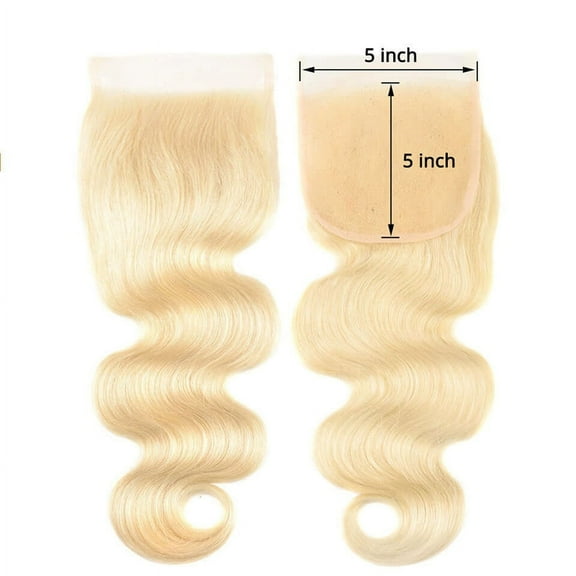 5x5 Lace Closure 613 Blonde Straight Hair Closure Pre Plucked Human Hair Brazilian Hair Body Wave Lace Closure Remy Hair Extensions