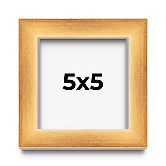 5x5 Shadow Box Bronze Cross-Brushed Display Frame | 1.625 Inches Deep Solid Wood | UV Resistant
