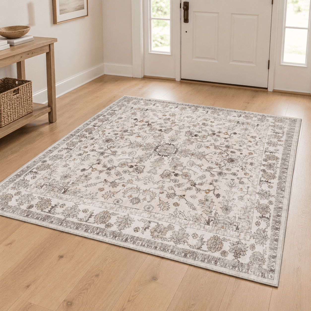 Large Kitchen Rug Square 5x5 Square Washable Rug For Living Room: Non Slip Indoor Entryway Foot ...