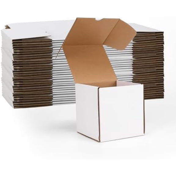5x5x5 White Small Shipping Boxes, 30 Packs Corrugated Cardboard Mailer Boxes for Packaging Small Business Mailing Gifts Wrap Boxes with Lids