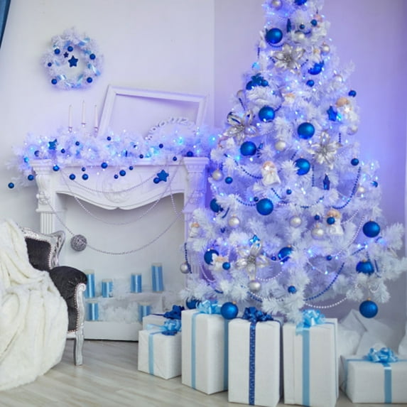 5x6.9ft Christmas Photo Backdrop Fabric Christmas Wood Wall Photography Background Xmas Tree Snowflake Photography Backdrop Photobooth Party Decorations Photo Studio Props