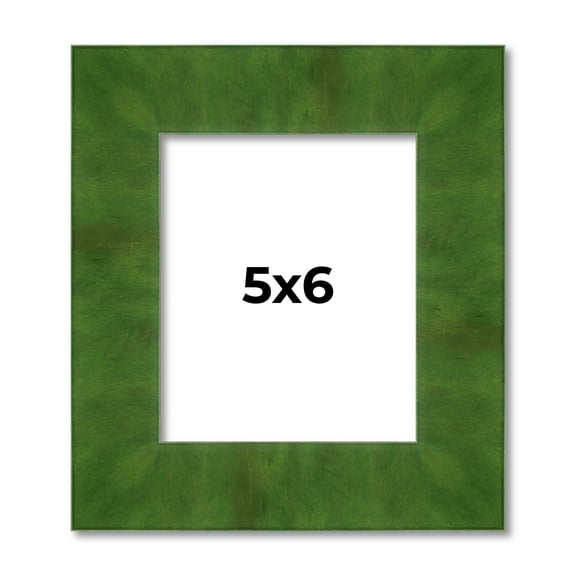 5x6 Frame Green Burl Solid Wood Picture Frame | 1.75 Inches Moulding Width | Interior Frame Depth