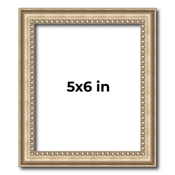 5x6 IN Frame Silver Real Wood Picture Frame Width 0.75 Inches | Interior Frame Depth 0.5 Inches |