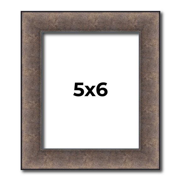 5x6 IN Frame Silver Real Wood Picture Frame Width 1.25 Inches | Interior Frame Depth 0.5 Inches |