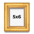 thumbnail image 1 of 5x6 IN Shadow Box Frame Gold | 1.75 Inches Deep Real Wood Traditional Shadowbox Display Frame | UV, 1 of 7