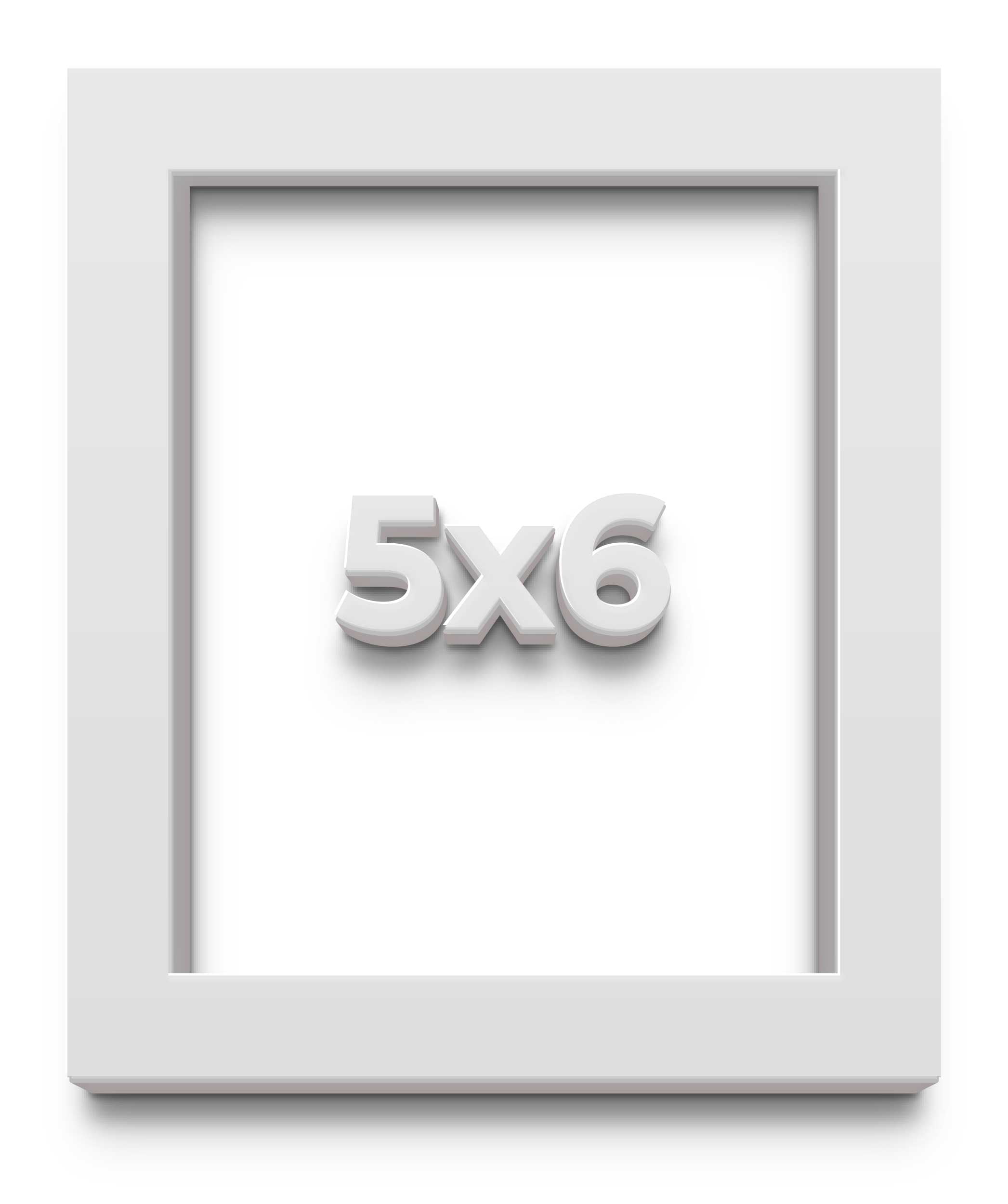 5x6 IN Shadow Box Frame White | 1 Inches Deep Real Wood Contemporary ...