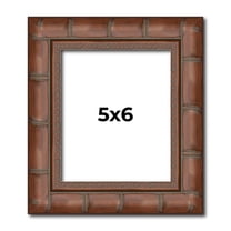 5x6 In Dark Brown Bamboo Real Wood Picture Frame Width 1.5 inches | Interior Frame Depth 0.5 inches