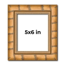 5x6 In Frame Gold Real Wood Picture Frame Width 1.5 inches | Interior Frame Depth 0.5 inches |