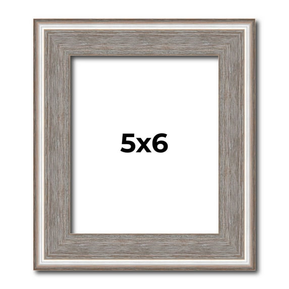 5x6 In Frame Grey Real Wood Picture Frame Width 1.25 inches | Interior Frame Depth 0.5 inches |