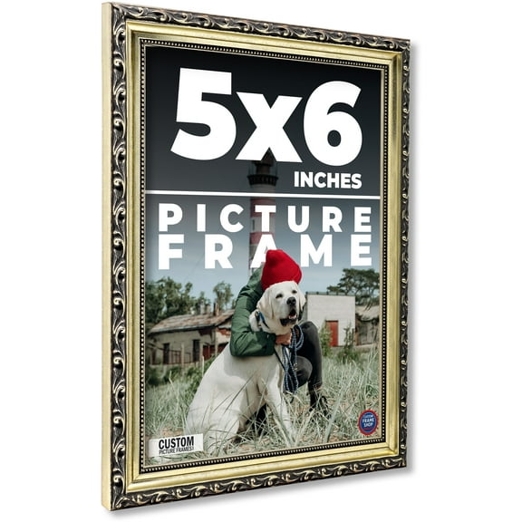 5x6 In Frame Silver Solid Wood Picture Frame Width 1.125 Inches | Interior Frame Depth 0.375 Inches