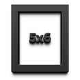 thumbnail image 1 of 5x6 In Shadow Box Frame Black | 1 inches Deep Real Wood Contemporary Shadowbox Display Frame | UV, 1 of 8