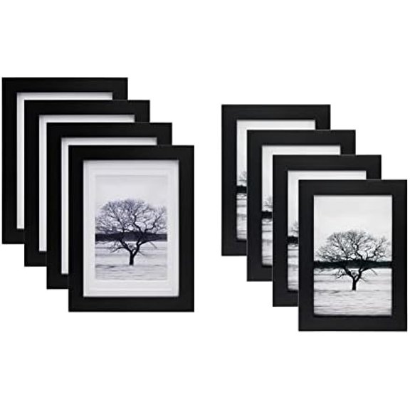5x7/4x6 Black Picture Frames Set of 4$$Home Decor, Kitchen, & Other