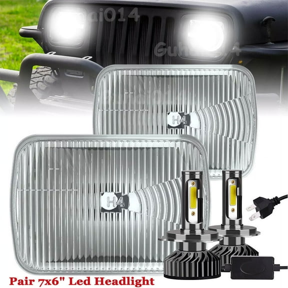 5x7 7x6 H6054 LED Headlights for TOYOTA Jeep Wrangler YJ Cherokee XJ Ford Chevy