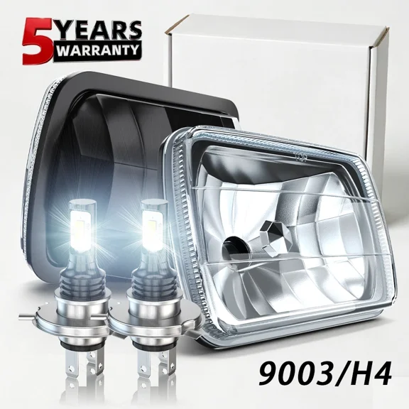 5x7 7x6 Inch LED Headlight High Low Beam for 1987 1988 - 1995 Jeep Wrangler YJ