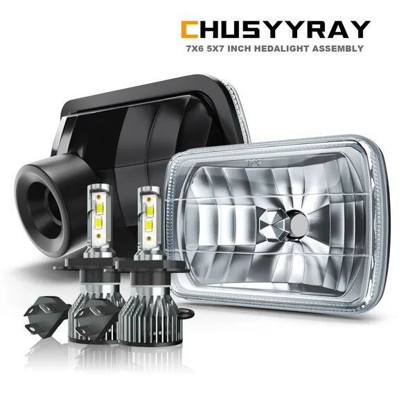 5x7" 7x6" Inch LED Headlights H4 Hi-Lo For Toyota Tacoma 4Runner Pickup Truck