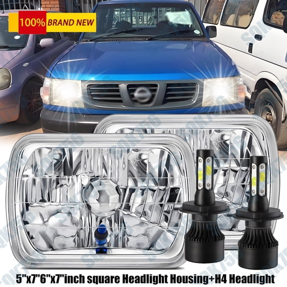 5x7" 7x6" LED Headlights Hi/Lo Beam For 1995- 1996 1997 Nissan Pickup Hardbody