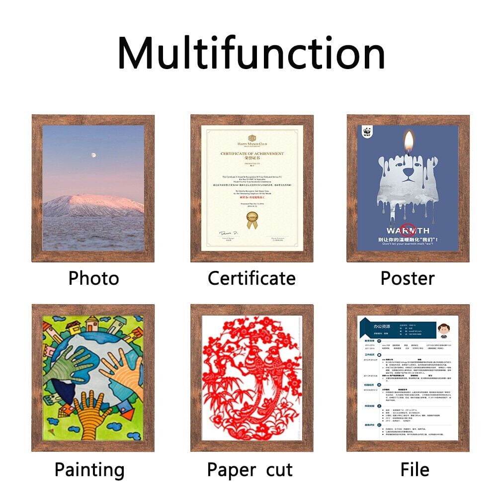 5x7 8x10 11x14 Wood Picture Frames Set with Mat for 8x10 Photo Frames