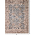 thumbnail image 1 of 5x7 Area Rug - Blue / Brown, 5' x 7' Rectangular, Faux Wool, Machine Made, Low Pile, 1 of 8