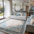 thumbnail image 1 of Toyoso 5x7 Area Rug Living Room Rugs - Vintage boho Decor Floral Area Rugs for Bedroom Dining Room Machine Washable Farmhouse Floral Carpet- Blue, 1 of 9