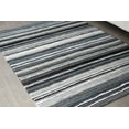thumbnail image 1 of 5x7' Area Rug for Living Room - Grey & Black Indoor Non-Slip Eco-friendly 100% Recycled Cotton Chindi Rug (60 X 84"), 1 of 6