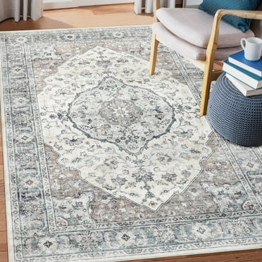 5x7 Area Rugs Boho Vintage Design for Living Room, Bedroom, Kitchen, Soft Non-Slip Indoor Rugs(Brown)