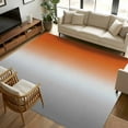 thumbnail image 1 of 5x7 Area Rugs, Burnt Orange Gray Ombre Non-Skid Rubber Backing Large Rectangle Rugs - Living Room Bedroom Home Office, Modern Gradient Abstract Art Indoor Floor Mat Carpets Washable Rug, 1 of 9