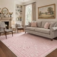 thumbnail image 1 of 5x7 Area Rugs for Living Room and Bedroom, Machine Washable Low Pile Indoor Rug with Non Slip Backing, Light Weight Print Pattern Floor Mat for Home Decor, Ribbon Bow Blush Pink, 1 of 5