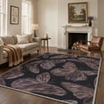 thumbnail image 1 of 5x7 Area Rugs for Living Room and Bedroom with Non Slip Backing, Low Pile Lightweight Print Pattern Washable Rugs, Indoor Modern Farmhouse Decor with Butterflies in Dusty Mauve, 1 of 5