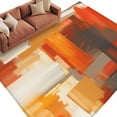 thumbnail image 1 of 5x7 Area Rugs for Living Room, Burnt Orange Brown Non Slip Area Rugs for Kitchen Bedroom Entryway, Farmhouse Ombre Abstract Mottled Art Washable Carpet Runner Rug Floor Mats for Bedroom Home Decor, 1 of 9