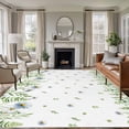 thumbnail image 1 of 5x7 Area Rugs for Living Room, Farmhouse Botancial Non Slip Area Rugs for Kitchen Bedroom Entryway, Pastoral Daisy Leaves Watercolor Washable Carpet Runner Rug Floor Mats for Bedroom Home Decor, 1 of 8