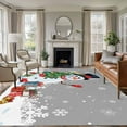 thumbnail image 1 of 5x7 Area Rugs for Living Room, Grey Snowman Christmas Non Slip Area Rugs for Kitchen Bedroom Entryway, Gifts Xmas Tree Winter Snowflake Washable Carpet Runner Rug Floor Mats for Bedroom Home Decor, 1 of 9