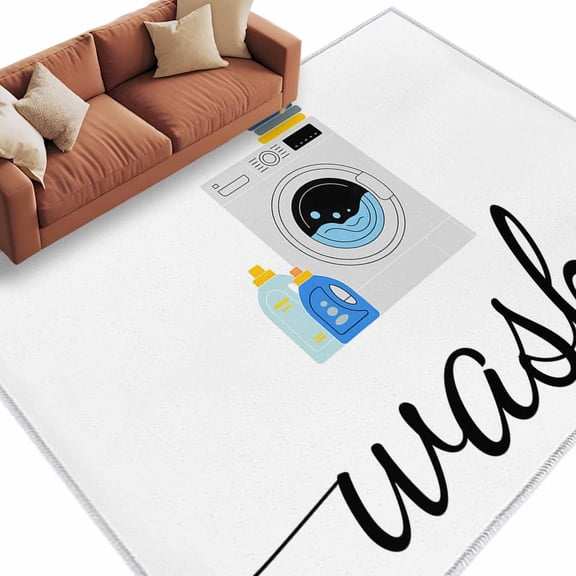 5x7 Area Rugs for Living Room, Laundry Room Non Slip Area Rugs for Kitchen Bedroom Entryway, Modern Minimalist Washing Machine Washable Carpet Runner Rug Floor Mats for Bedroom Home Decor