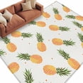 thumbnail image 1 of 5x7 Area Rugs for Living Room, Orange Pineapples Non Slip Area Rugs for Kitchen Bedroom Entryway, Summer Tropical Fruits Modern Washable Carpet Runner Rug Floor Mats for Bedroom Home Decor, 1 of 9