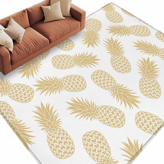5x7 Area Rugs for Living Room, Pineapple Non Slip Area Rugs for Kitchen ...