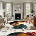thumbnail image 1 of 5x7 Area Rugs for Living Room, Vintage Rooster Non Slip Area Rugs for Kitchen Bedroom Entryway, Retro Farmhouse Rooster Watercolor Washable Carpet Runner Rug Floor Mats for Bedroom Home Decor, 1 of 9