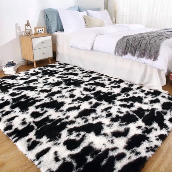 5x7 Area Rugs for Living Room Bedroom, Soft Fluffy Shaggy Bedside Rug, Non-Slip Backing Runner Rug for Dorms Nursery Entryway Kitchen Home Decor