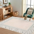 thumbnail image 1 of 5x7 Beige Vintage Print Rug – Washable Non-Slip Area Rug for Living Room and Bedroom, 1 of 7