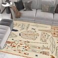 thumbnail image 1 of Teppich Homes Cartoon Print Luxury Under Your feet Kids Area Rug, Beige Cartoon, Hand Tufted, 7' x 10', 1 Count, 1 of 10