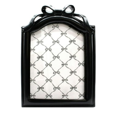 OneDesign Home 5x7 Black Bow Tabletop Resin Picture Frame
