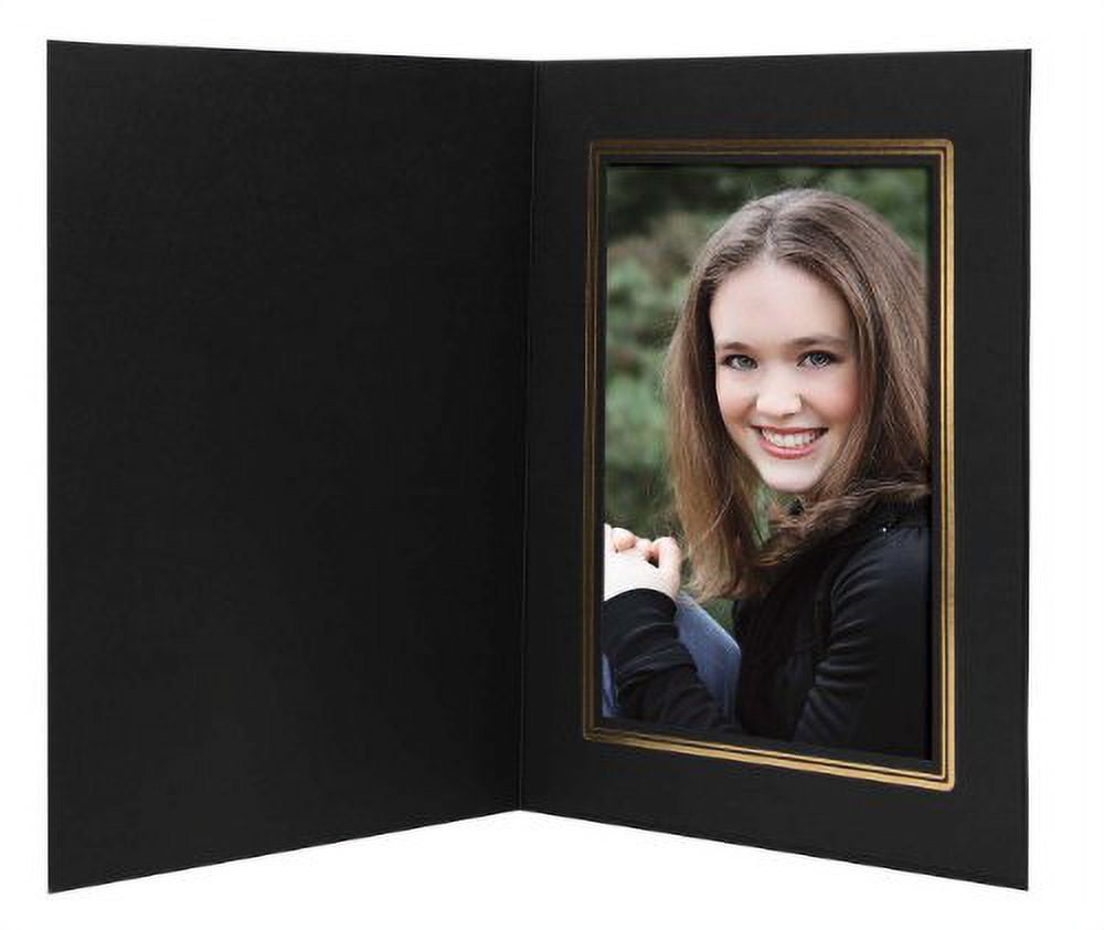 5x7 Black/Gold Cardboard Photo Folder - 100 Pack - Walmart.com